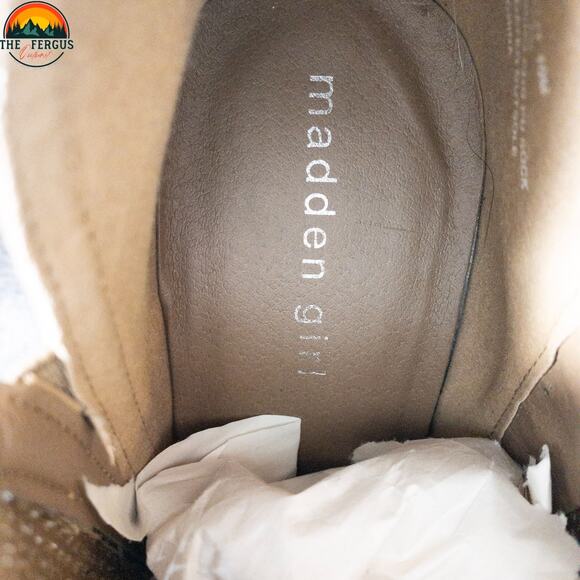 Madden Girl Evita Ankle Booties Brown Side Zip Block Heels Women's Size 10 M - Picture 10 of 11